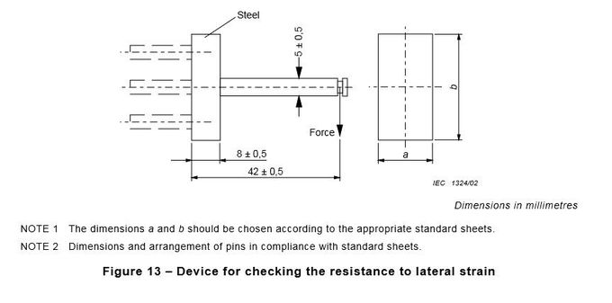 Диаграмма 13 прибор ИЭК 60884-1 тестера жизни переключателя для проверки сопротивления к боковой силе напряжения 5Н 0