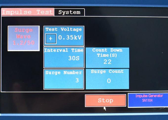 Интегрированный прибор теста напряжения тока импульса 1,2 µs /50 10/700 µs 0