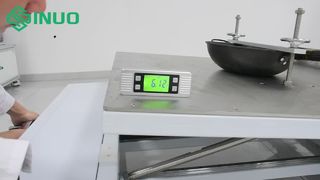Демонстрация машины для испытания кухонной посуды Обзор оборудования для испытаний на стабильность и утечку